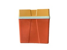  Cool Box vintage 1970s In Orange + Yellow Retro Design 