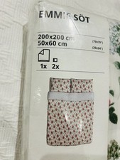 Ikea EMMIE SÖT duvet cover and 2 pillowcases Romantic Roses Rare Set NEW double