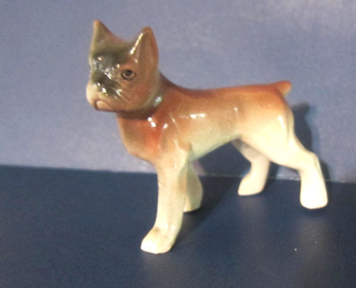 Vintage boxer dog pet figurine - vintage,