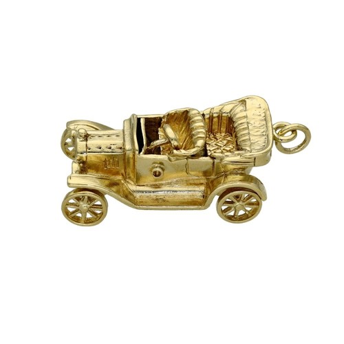 9ct yellow gold vintage car - 9ct,