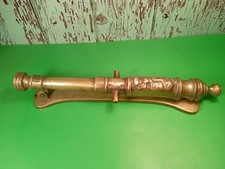 Vintage Antique Large Brass Cannon Door Knocker  10 Inches Long 836 Grams Heavy