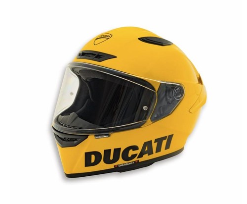 Ducati logo helmet yellow - ducati,