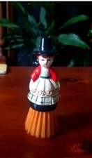 VGC Vintage Rare Traditional Welsh Costume Lady Hat / Clothes Brush. 