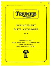 Triumph Parts Manual Book 1964