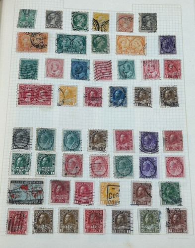 Canada stamps old album - 4, x