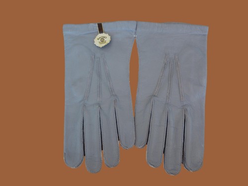 Military leather gloves gray - leather,