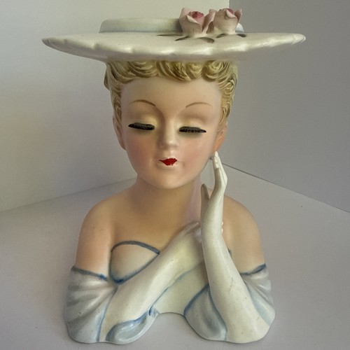 Vintage leftons lady head - vintage, vase