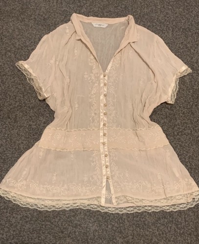 Vintage cream blouse fairy - blouse,