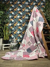 Faux Patchwork Throw Blanket