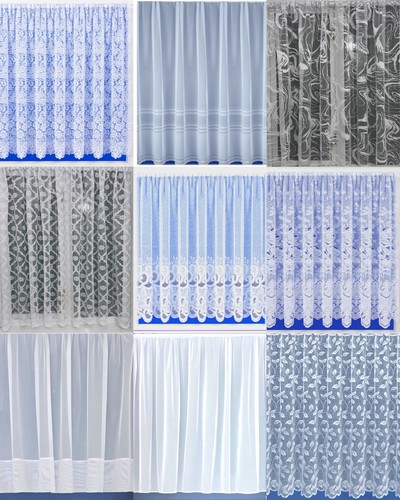 Net curtain white straight - white,