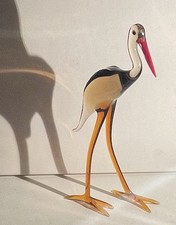 Murano Style Glass Stork Crane