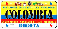 Columbia License Plate Flag