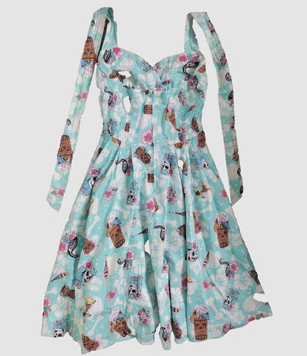 Hell bunny brand blue white - hell,