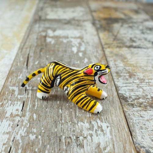 Tiger ornament hand painted - ornament,
