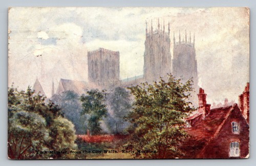 Postcard york minster from - -,