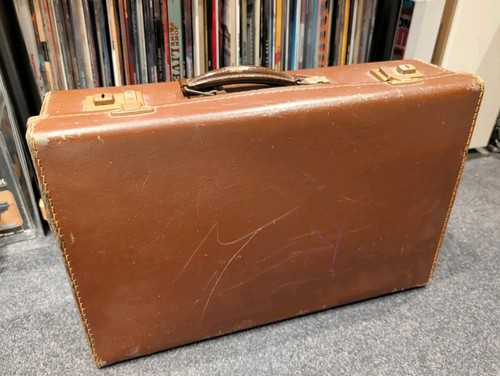 Vintage retro brown hard shell - retro,