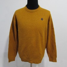 MCNEAL Crew Neck Jumper Mustard Lambs’ Wool Chest 42/44 Size L SKU Y13063