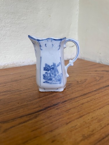 Vintage blue white windmill - vintage, &