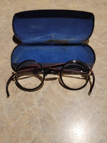 Antique round eyeglasses and - antique,
