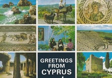 GREETING FROM CYPRUS ~ VARIOUS VIEWS ~ USED ~ POSTED