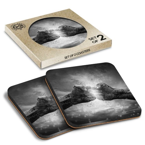 Boxed square coasters bw - 2,