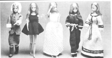 Knitting & Crochet pattern copy 0328.   Dolls clothes outfits for Barbie etc 