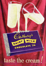AD80 Vintage Cadbury's Dairy Milk Chocolate Advertisment Poster Print A3 17"x12"