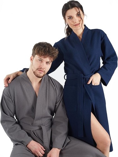 Unisex waffle bath robe - waffle,
