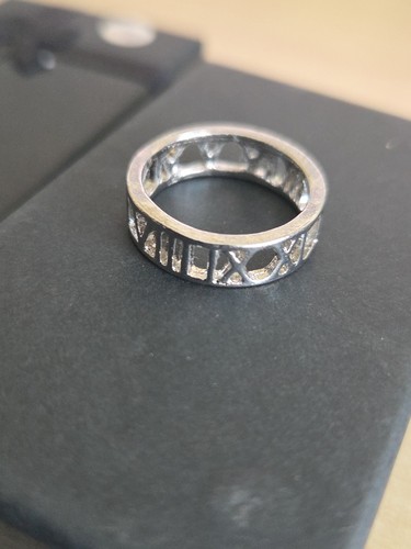 Silver coloured metal ring - coloured,