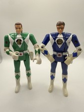 Power Rangers Blue / Green Ranger Flip Head Vintage 93 Bandai Action Figure