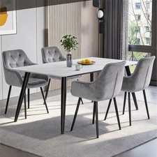 Set of 2 Velvet Dining Chairs