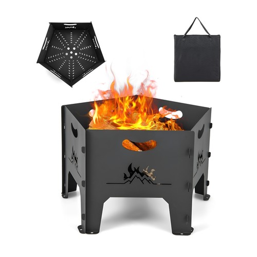 Collapsible portable fire - collapsible,