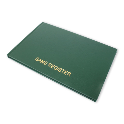 Game register record book - register,