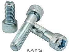 M12 (12mmØ) CAP SCREWS ALLEN KEY SOCKET HEAD BOLTS HIGH TENSILE 12.9 ZINC PLATED