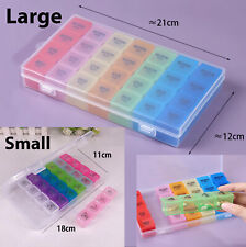 Weekly 7 Days Pill Medicine Box Holder Organizer Weekly 7 Day 28 Slots Storage