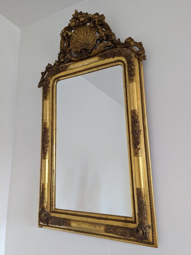 Large gilded french mirror - large, 24