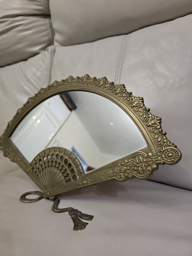 Vintage brass fan - fan, vanity