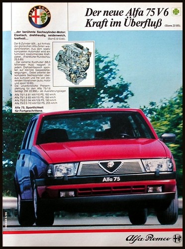 1986 alfa romeo power - 1986, v6,