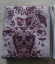 Halloween Lilac Tie Dye Skull Flower Crow Reversible Duvet Bed SET Free P&P