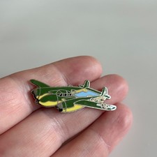 Vintage WWII P-38 Lightning Fighter Enamel Lapel Pin Lockheed WW2