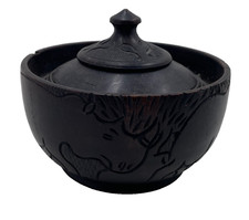 Vintage Wooden Trinket Bowl &