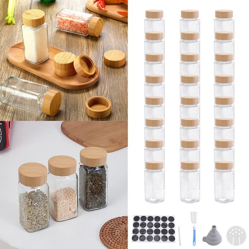 24pcs glass spice jars - spice,