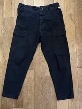 Armor Lux Cargo Trousers - 32 Waist - 28 Length - Navy Blue - Pockets - mens