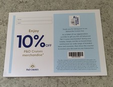 10% Off merchandise P&O Cruises No Expiry Date