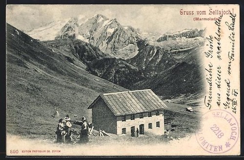 Postcard the sella pass - of, /