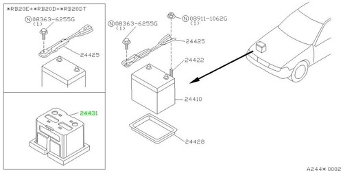 Cover battery for nissan - battery, for: