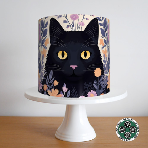 Cat animal cake topper - cake, border