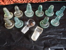 12 Antique Old Glass Bottle