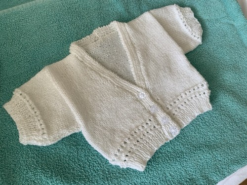 Hand knitted short sleeve - hand,