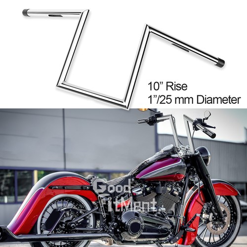 Rise 25mm chrome handlebar - 10",
